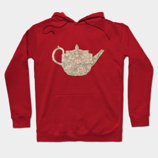 Russian Teapot cut from 1935 map of Moscow Hoodie